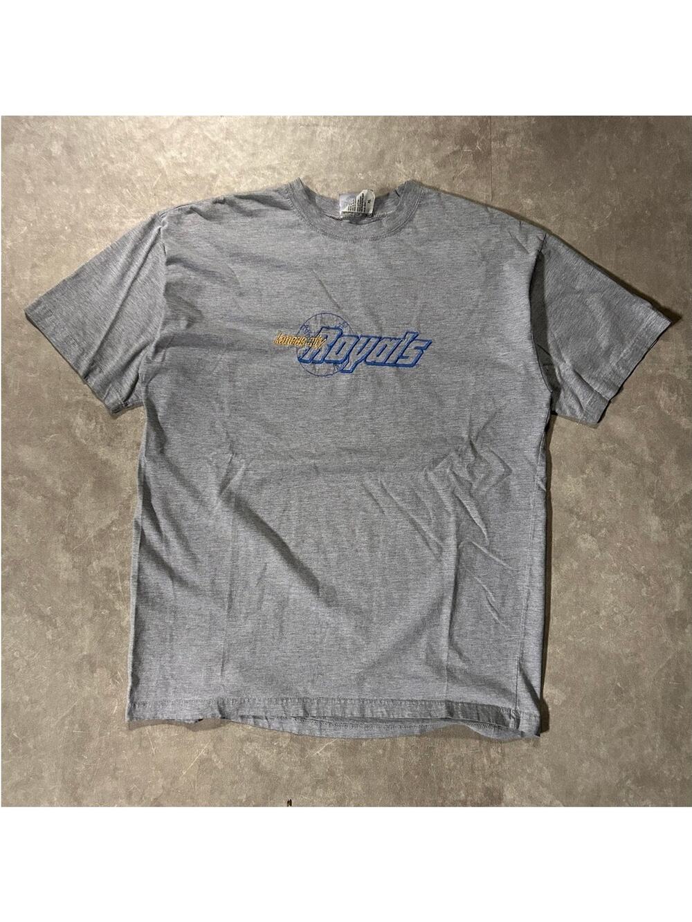 90's Vintage Kansas City Royals Embroidered Grey T-Shirt -XL